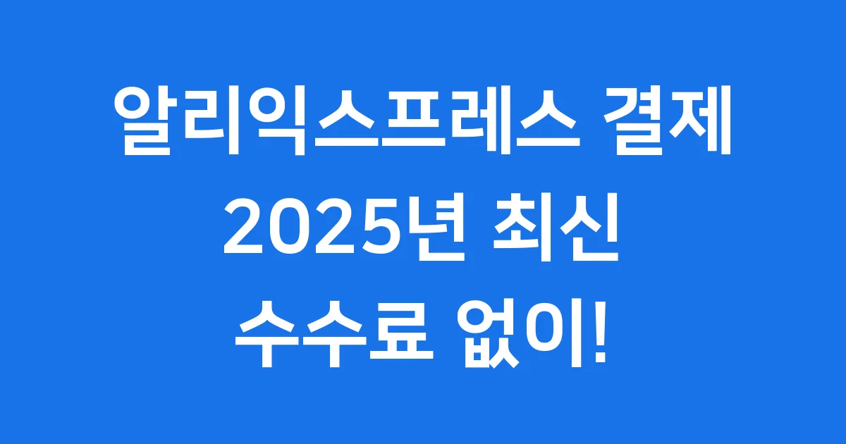 알리익스프레스 결제